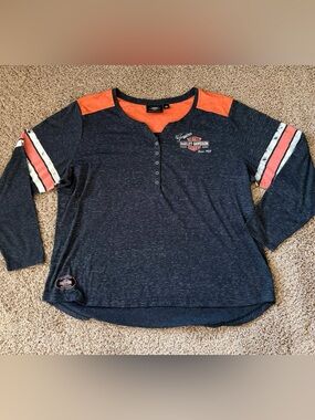 Women's Harley-Davidson Henley Shirt, 3W